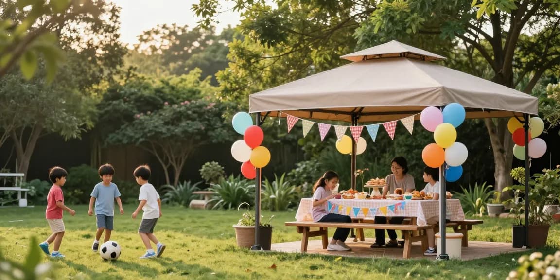 Gazebo hire London perfect for garden events and celebrations.