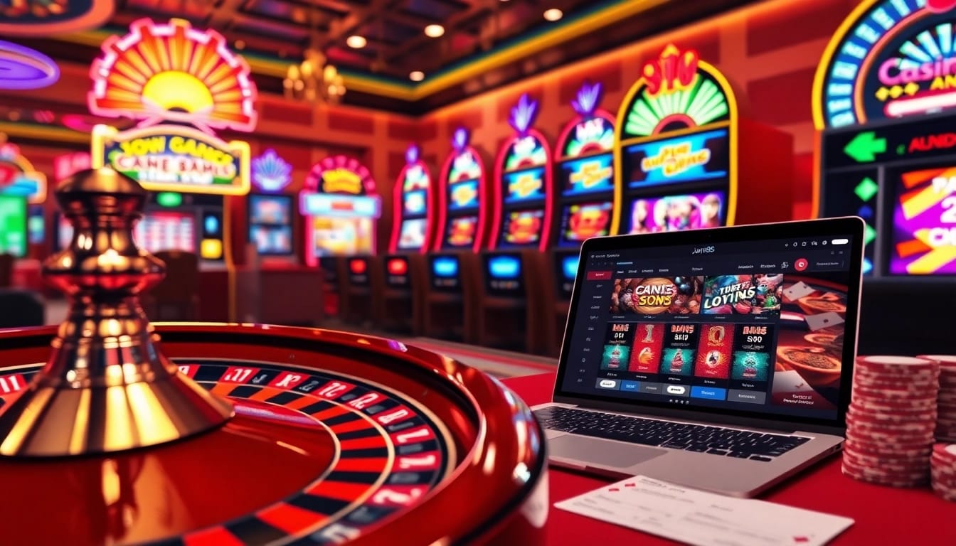 Experience the excitement of online gambling with link vào jun88 and vibrant casino games showcased in this exciting scene.
