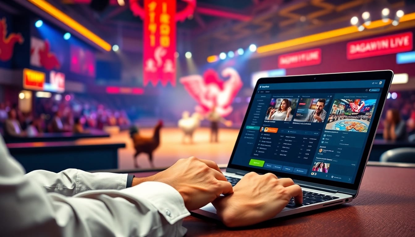 Experience live betting on dagawin.live with dynamic chicken fights and user-friendly interface.