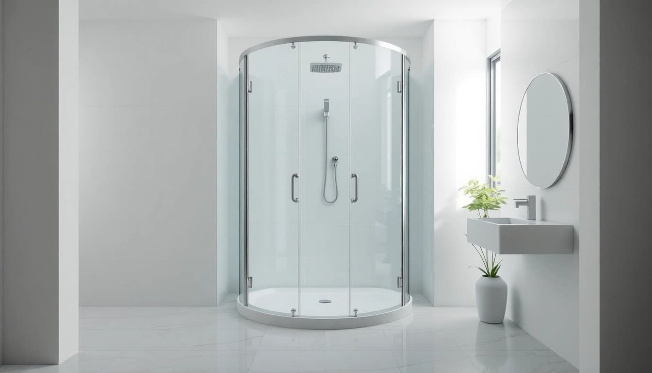 Eine stilvolle sonni Duschkabine 90x90 in einem modernen Badezimmer, die Eleganz und Funktionalität ausstrahlt.