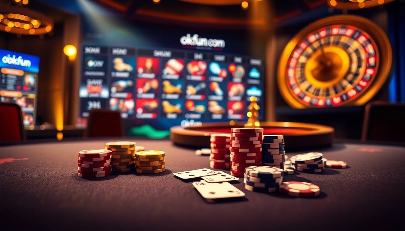 Experience the excitement of gaming at okfun.com with dynamic casino tables and vibrant card action.