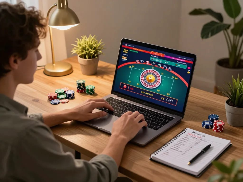 Player engaging in live roulette game on VT88 online casino, showcasing a modern gambling setup.