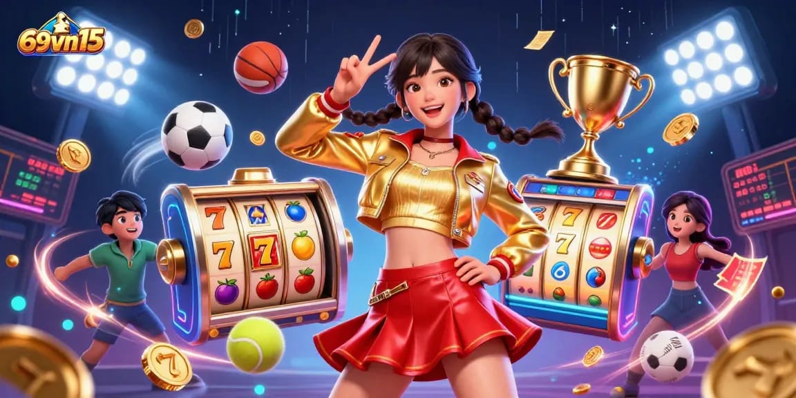 Experience thrilling moments with 69vn15, showcasing vibrant slots and exciting game elements.