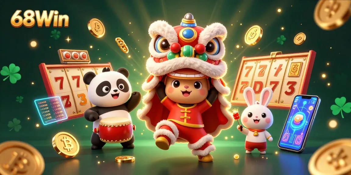 Experience thrilling slots action and vibrant wins with 68Win's electrifying gaming atmosphere.