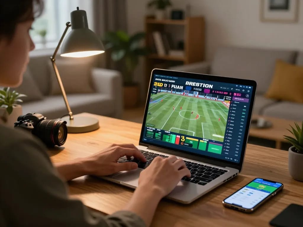 Placing bets on SHBET .COM from the comfort of home in a stylish gaming setup