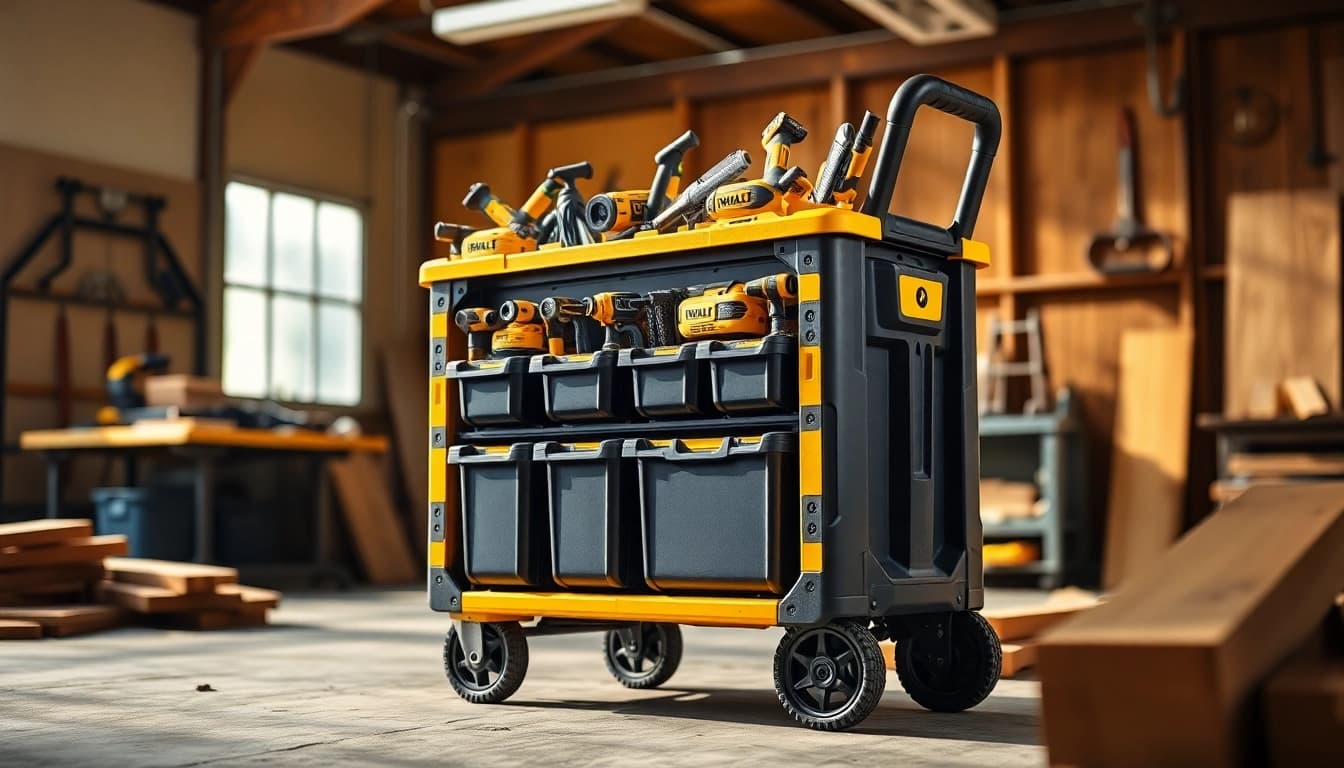 Organizing tools efficiently with the DeWalt DWST1-71196 modular organizer for seamless projects.
