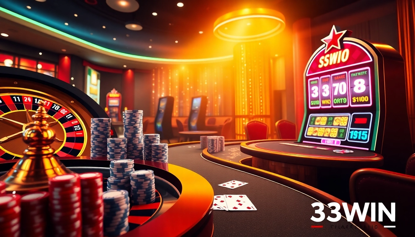 Experience 33WIN with thrilling online gaming, poker chips, and jackpot slots.