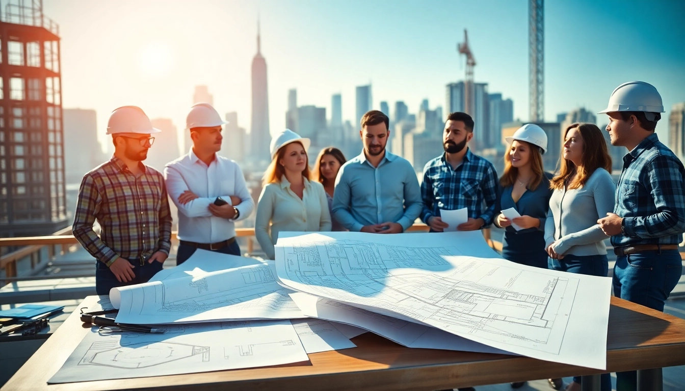 Experienced New York Commercial General Contractor team collaborating on construction plans.