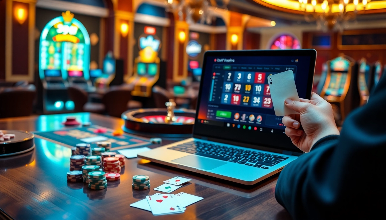Play exciting games on the 399W online gambling platform, featuring luxurious casino elements.
