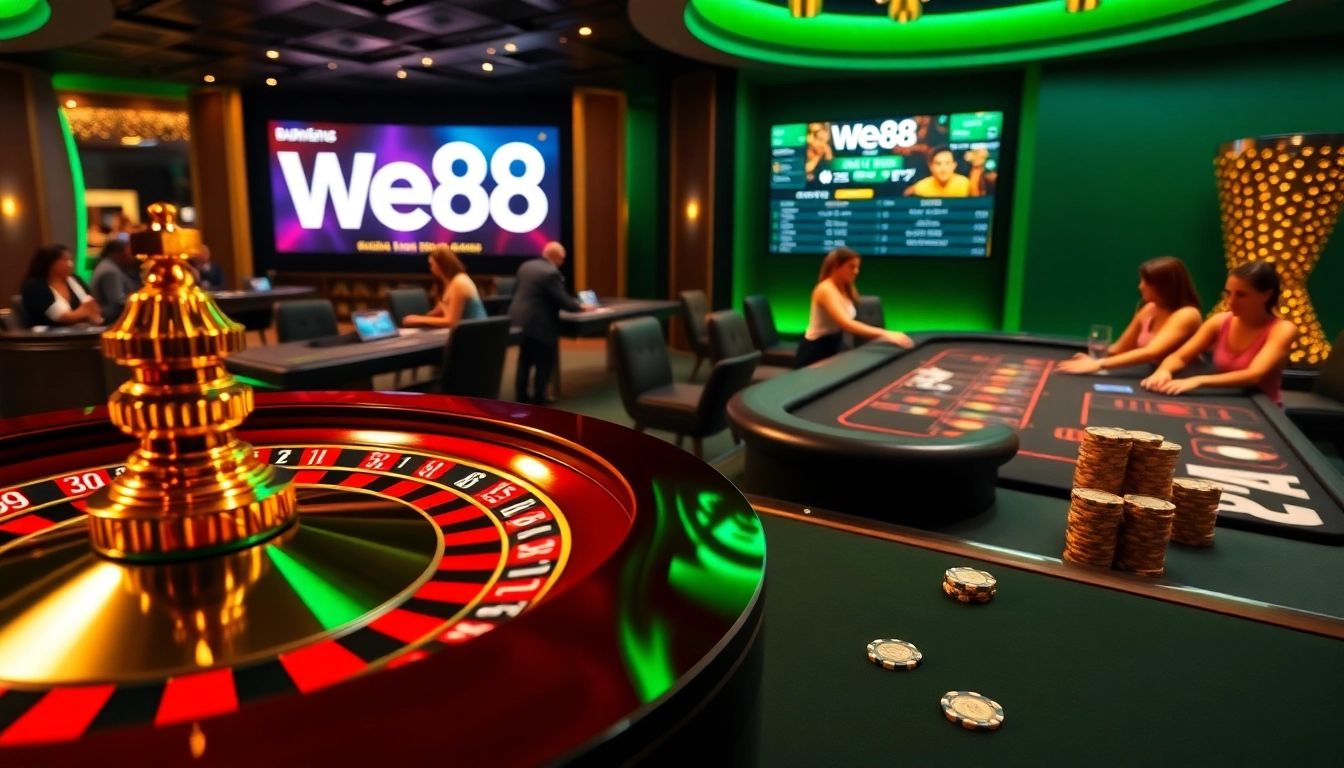WE88 enhances the thrill of gambling with vibrant casino games, roulette wheels, and immersive betting experiences.