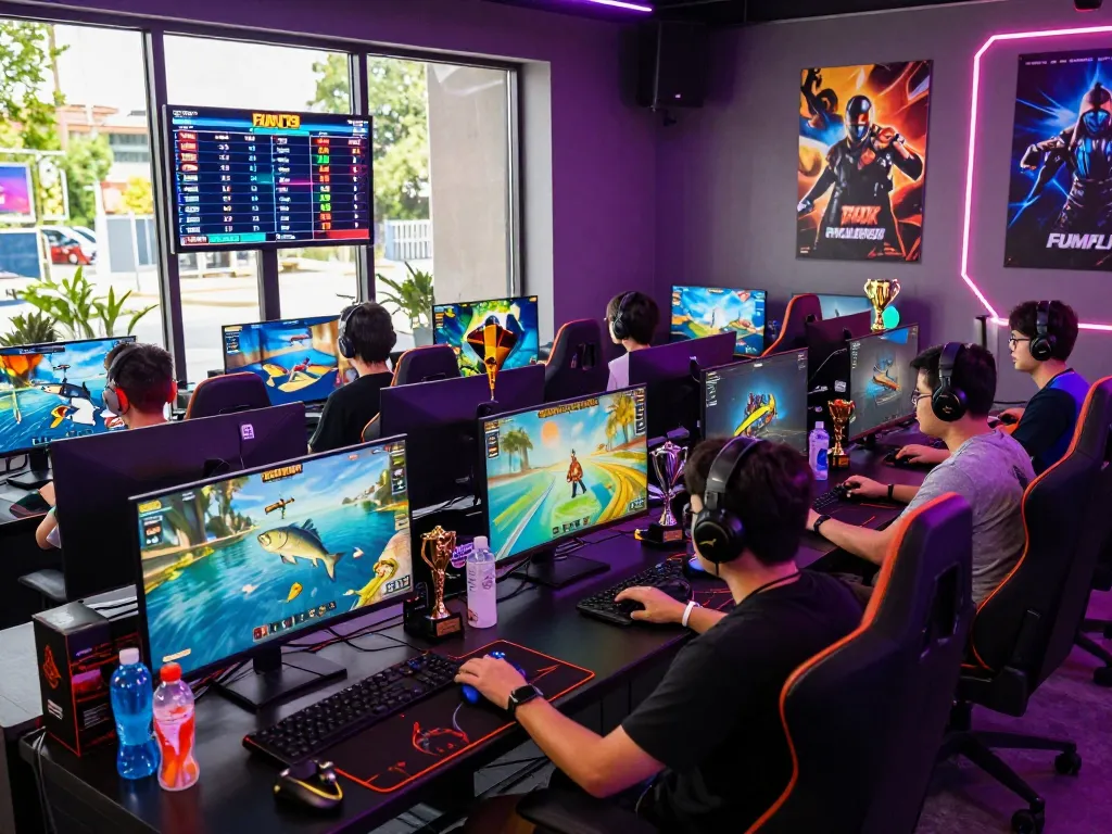 Explore Fun79's vibrant online gaming scene showcasing diverse players immersed in competitive fishing games and dynamic scores.