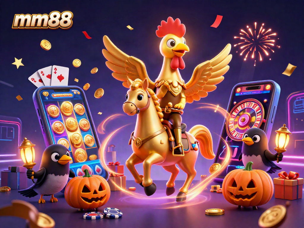Experience thrilling gameplay with mm88 featuring vibrant casino elements in a magical night setting.