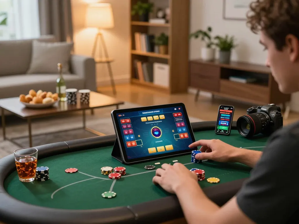 Engaging gameplay experience at 23win with a player immersed in online poker