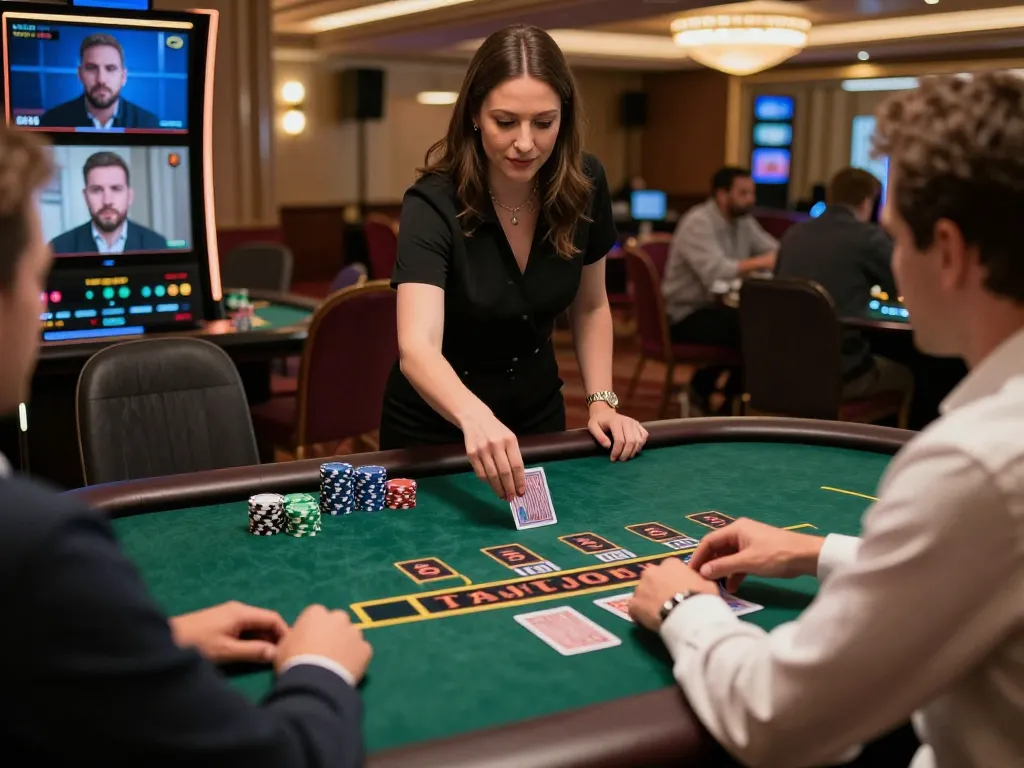 open88 nhà cái players engaging in live dealer blackjack, showcasing an interactive gaming experience