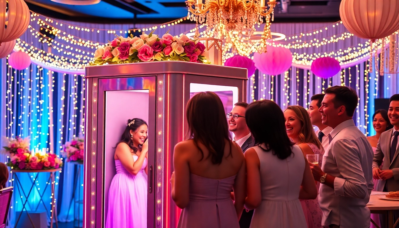 Capture joyful moments at a photo booth rental Chicago with friends during a festive event.