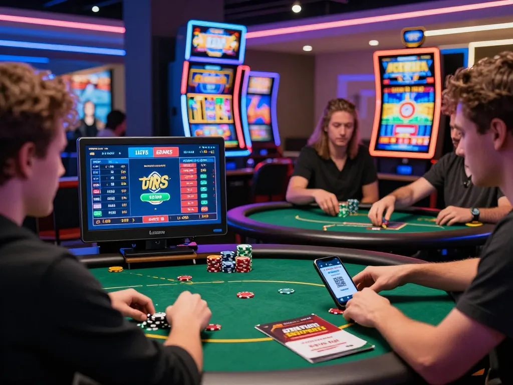 Engaged players enjoying diverse games at https://onbet.channel/ in a lively online gambling environment.