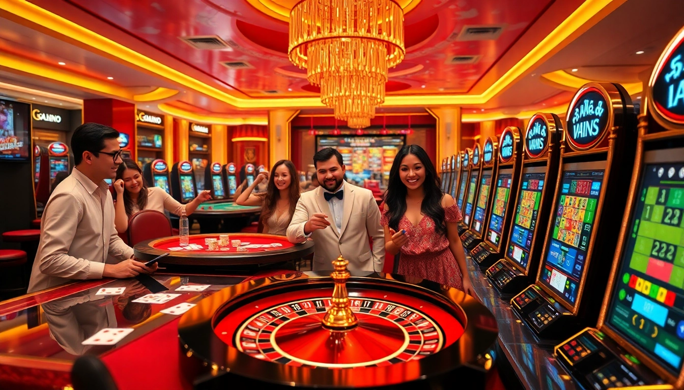 Players enjoying the thrill of online gaming at https://good88k.co/, celebrating exciting wins at various casino tables.