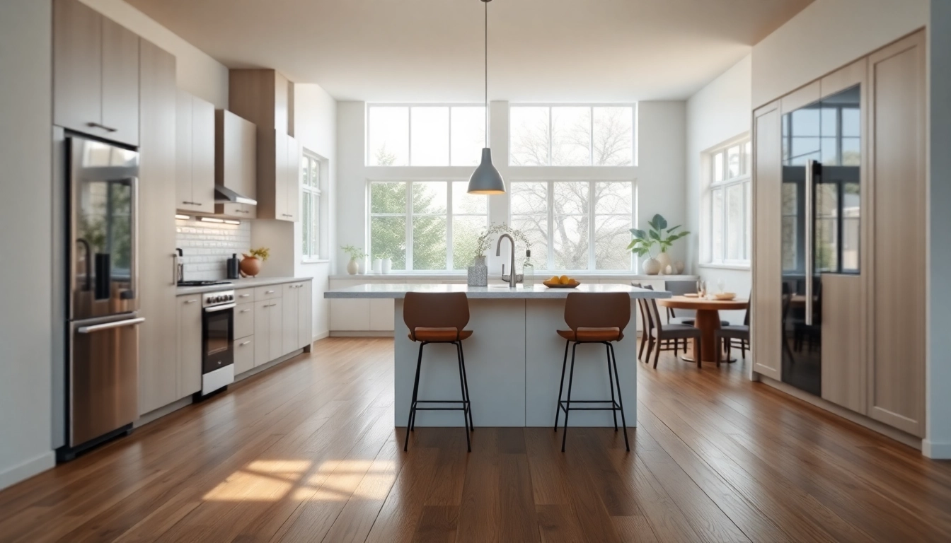 Stunning kitchen remodel near me showcasing sleek cabinetry and natural light.