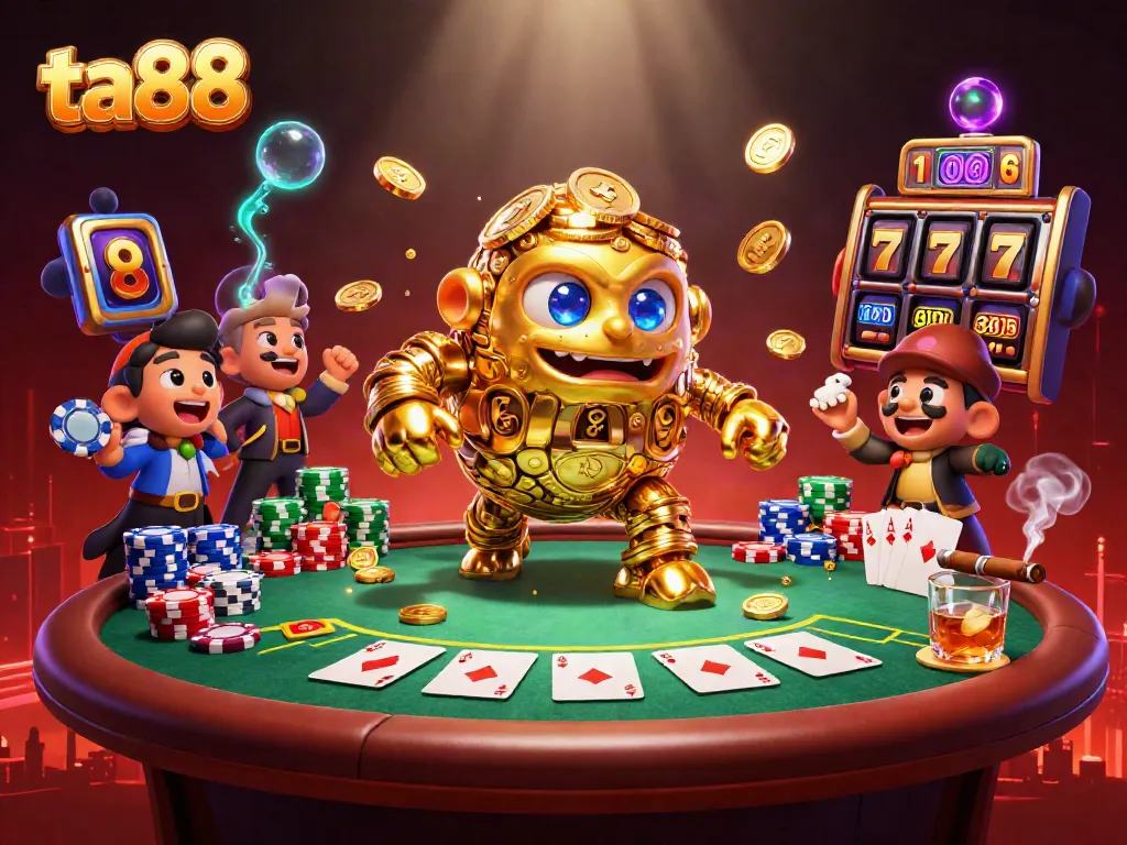 Experience thrilling games at ta88 with a dynamic poker scene showcasing excitement and high stakes.