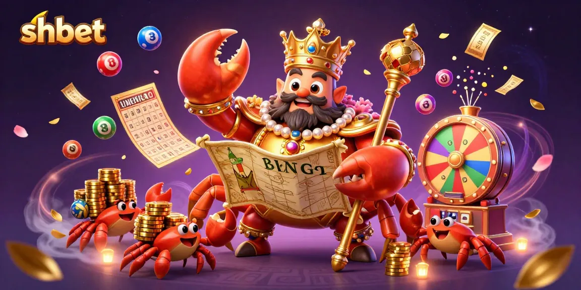 Experience the thrilling action at shbet with the golden crab emperor amidst colorful lottery elements.