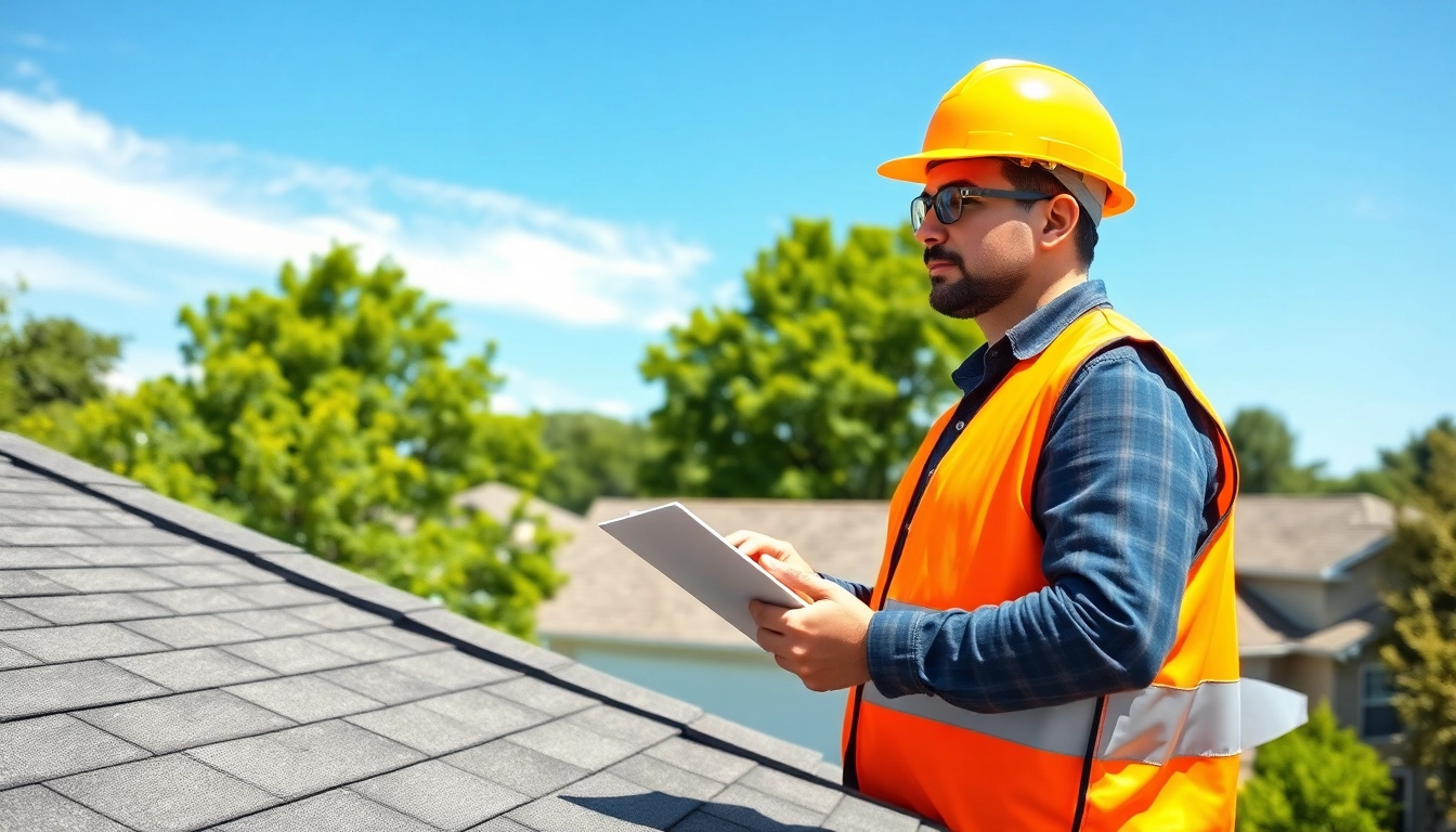 Inspecting a residential roof in South Jersey with a professional contractor examining roofing materials.