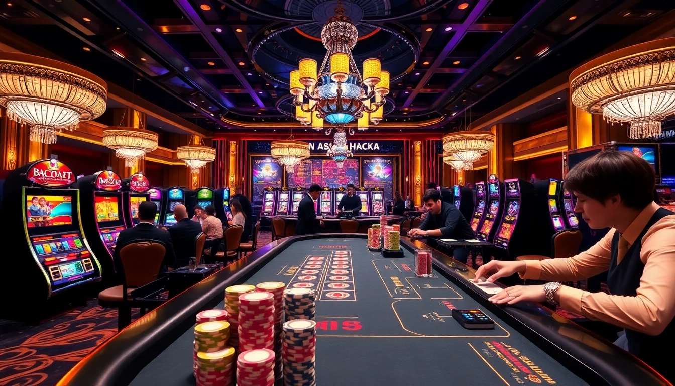 Engaging players at a f168bet live casino table surrounded by luxury gaming.