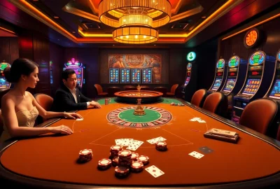 Experience high-stakes action at HU88’s luxurious casino with vibrant slot machines and elegant poker games.