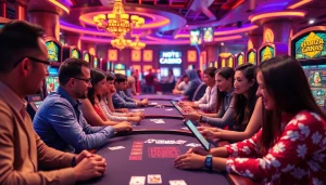 Exciting online gaming at 566 casino with diverse players enjoying thrilling games.