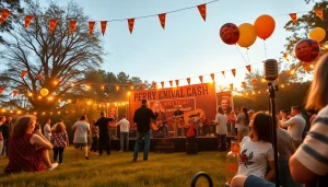 Celebrate Johnny Cash's legacy at a lively outdoor party inspired by johnnycashbirthday.com.