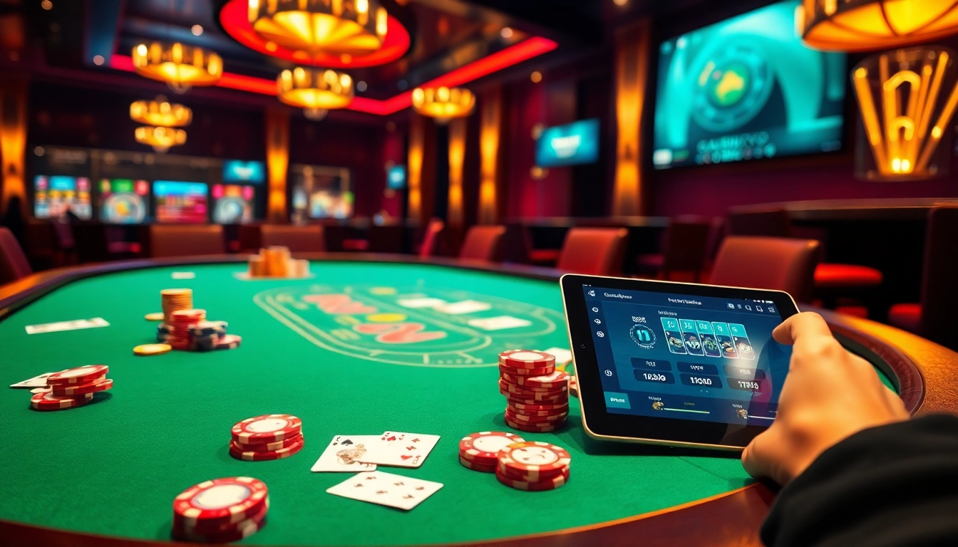 Experience a thrilling poker game scene at km1888b with vibrant chips and elegant cards.