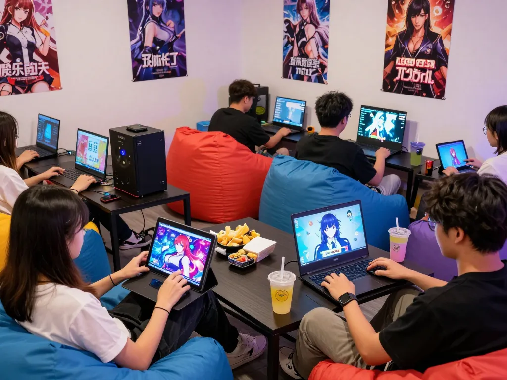 Engaged players immersing in dynamic porn games on laptops and mobile devices