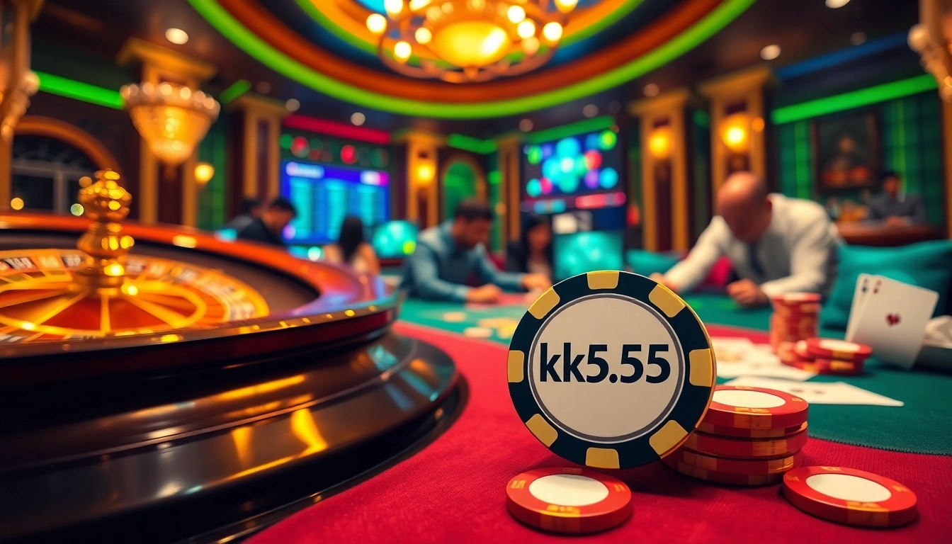 Play high-stakes poker with excitement at KK555's luxurious casino.