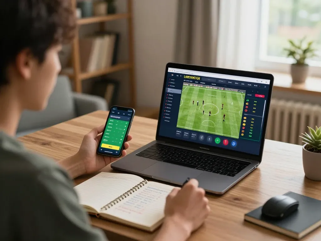 Engaging in strategic football betting online with trusted trang cá cược bóng đá platform from a comfortable home office.