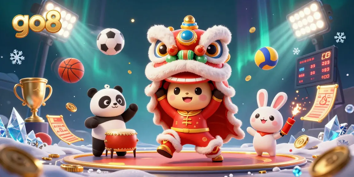 Experience the thrill with go8, featuring an exciting lion dance and dynamic sports elements.