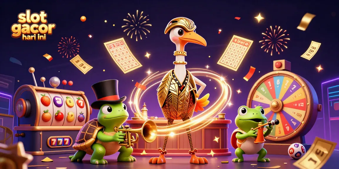 Experience excitement at slot gacor hari ini with vibrant slot elements and playful characters.