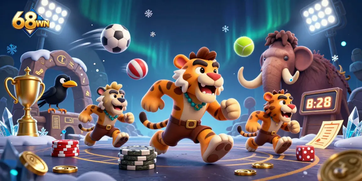 Experience thrilling gameplay at 68WIN with dynamic casino battles in a vibrant prehistoric setting.
