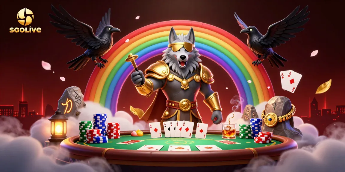 Experience thrilling gameplay on socolive with a lively poker scene featuring vibrant characters and dynamic elements.