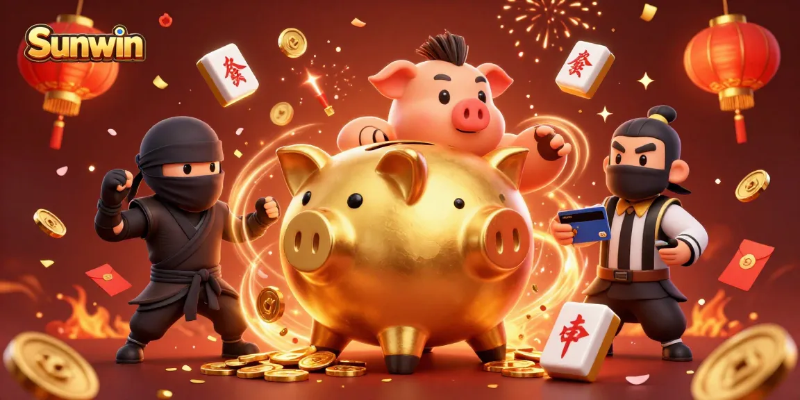 Sunwin elevates gambling excitement with dynamic gameplay featuring characters in a vibrant casino scene.